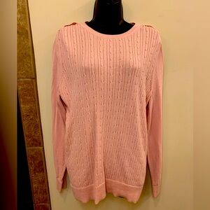 Kim Rogers NWOT dusty pink sweater.  Size L.